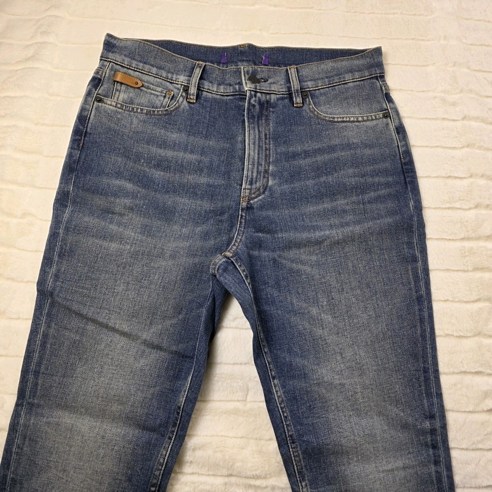 Ralph Lauren Purple Label 861‎ Straight Leg Denim Jeans Womens 32 Blue $890